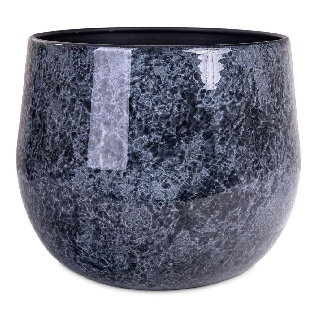 Emmie Metal Pot Mystic Blue 23x20cm