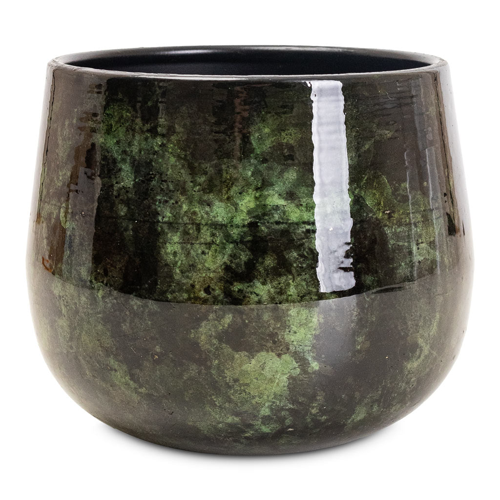 Emmie Metal Pot Mystic Green - 15x13cm