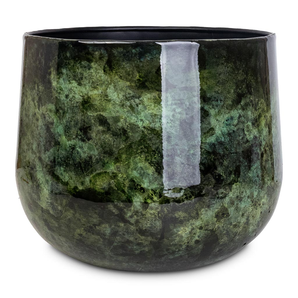 Emmie Metal Pot Mystic Green - 31x25cm