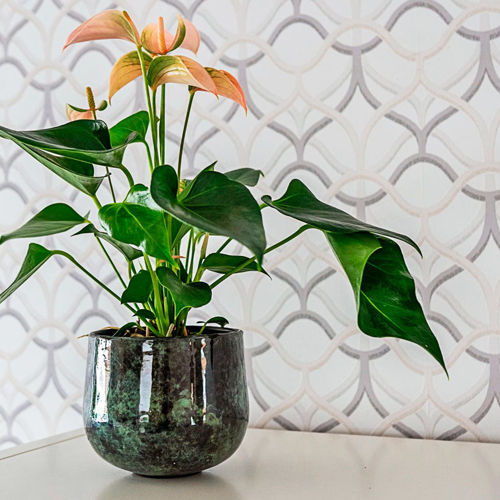 Emmie Metal Pot Mystic Green - 15x13cm