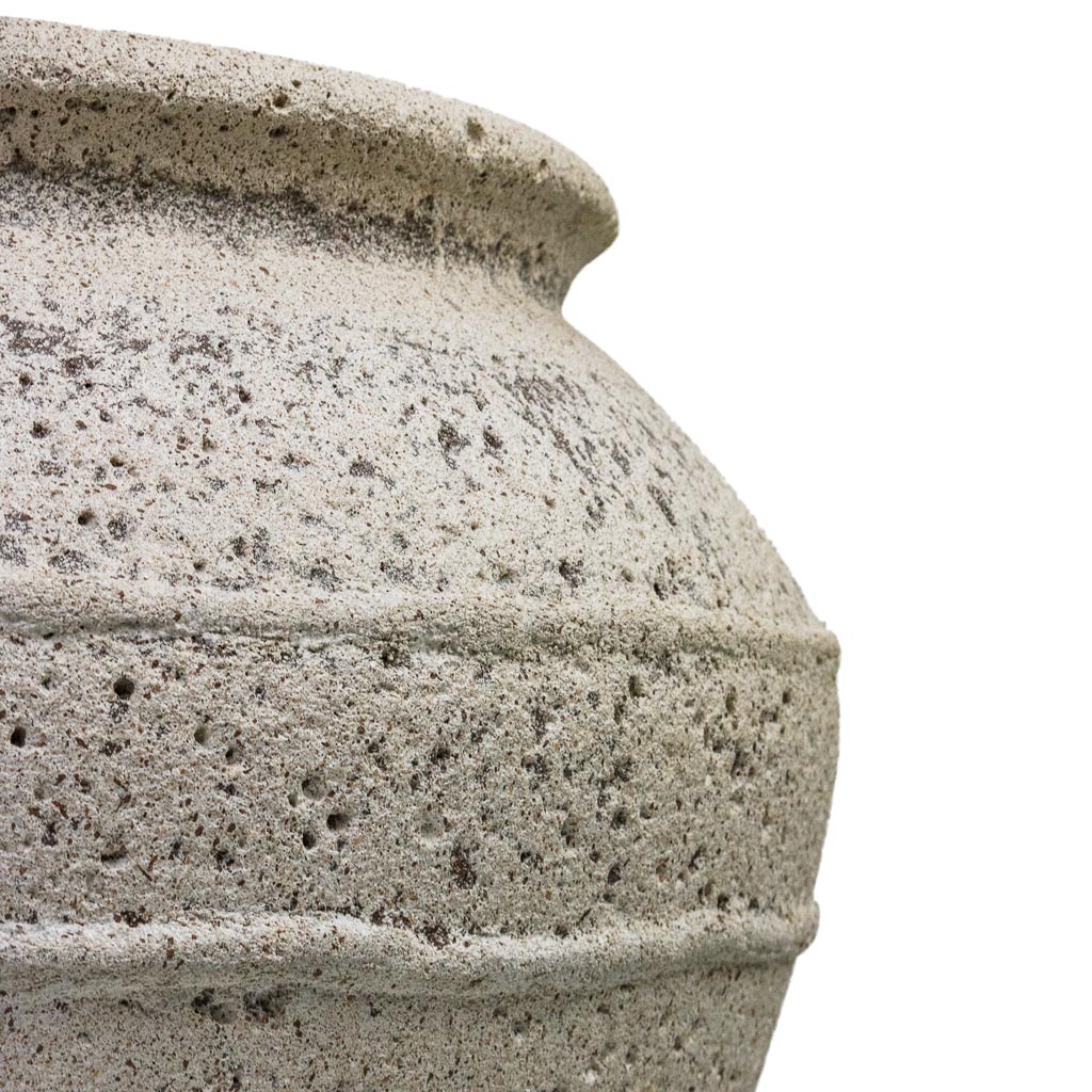 Eros Mediterranean Planter - Chalk White Detail