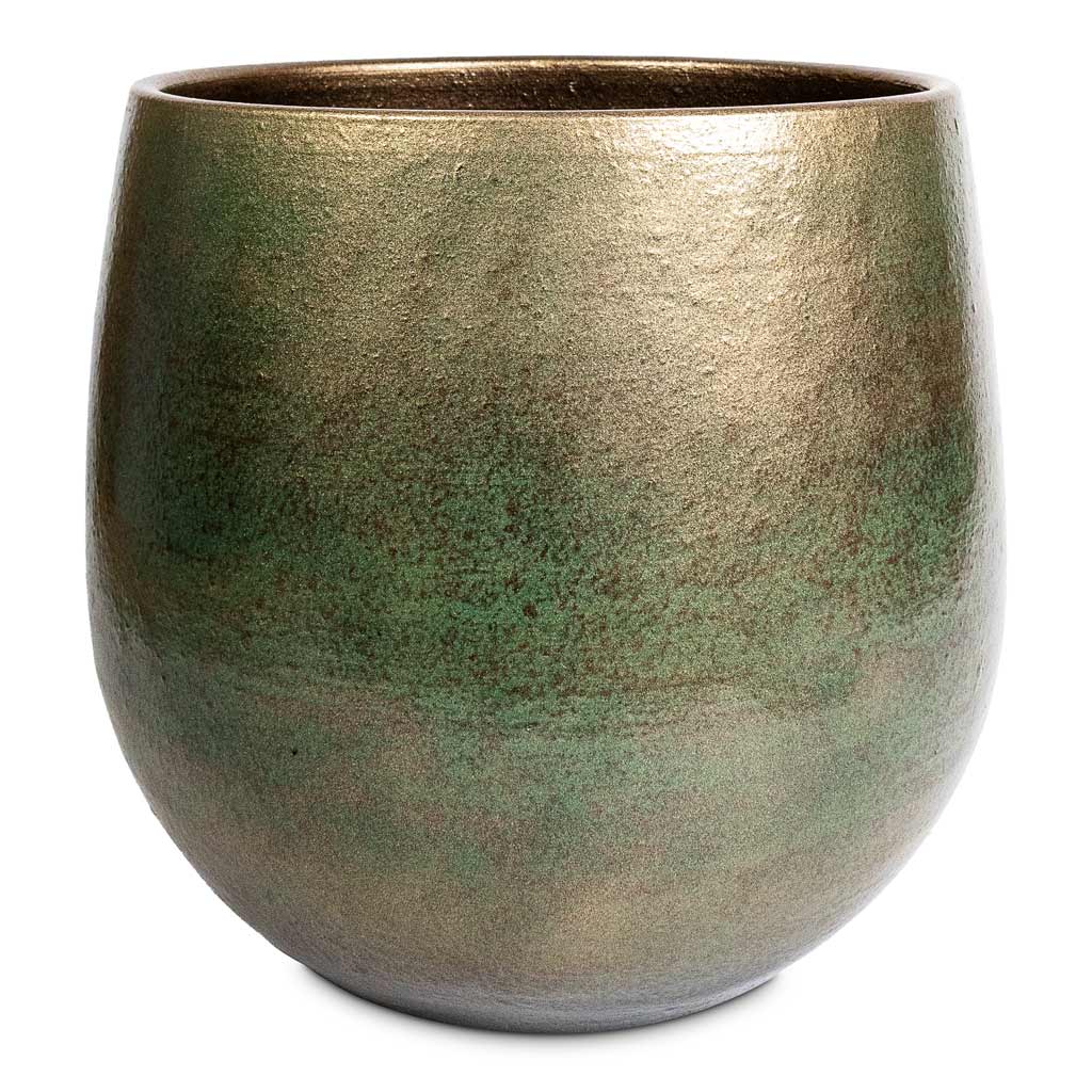 Esra Plant Pot - Shiny Green