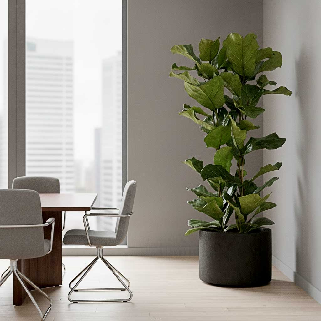 Grigio Cylinder Planter - Anthracite Concrete