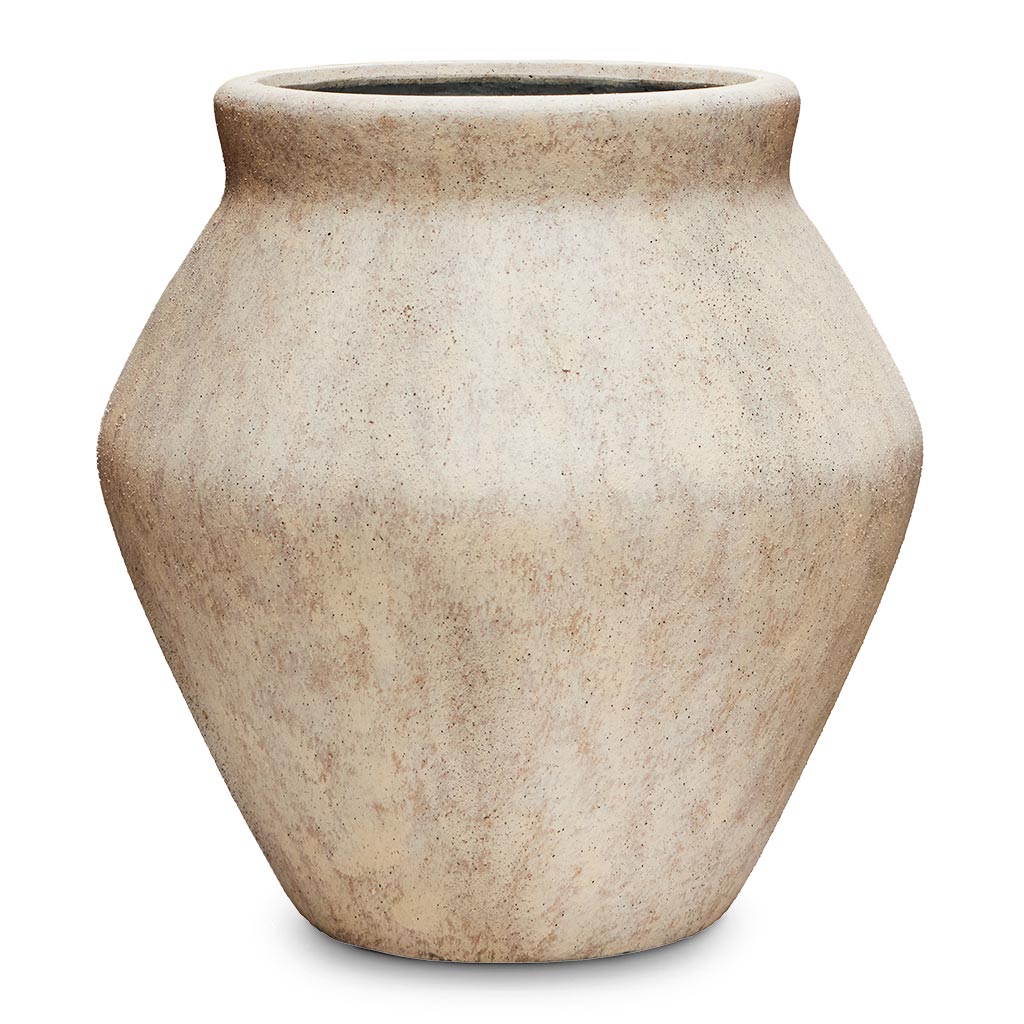 Fleuri Mineral Planter - Travertine