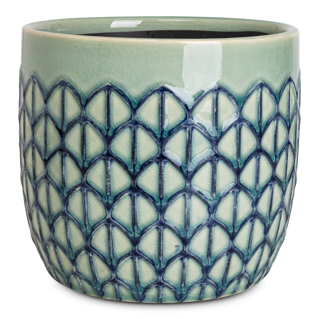 Geo Pot Jade Green - 14x13cm