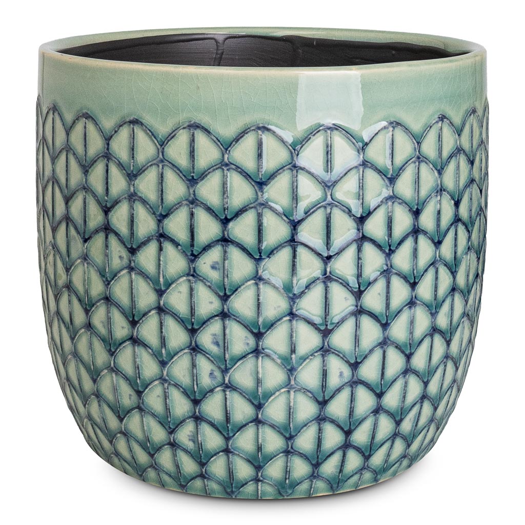 Geo Pot Jade Green - 20x18cm