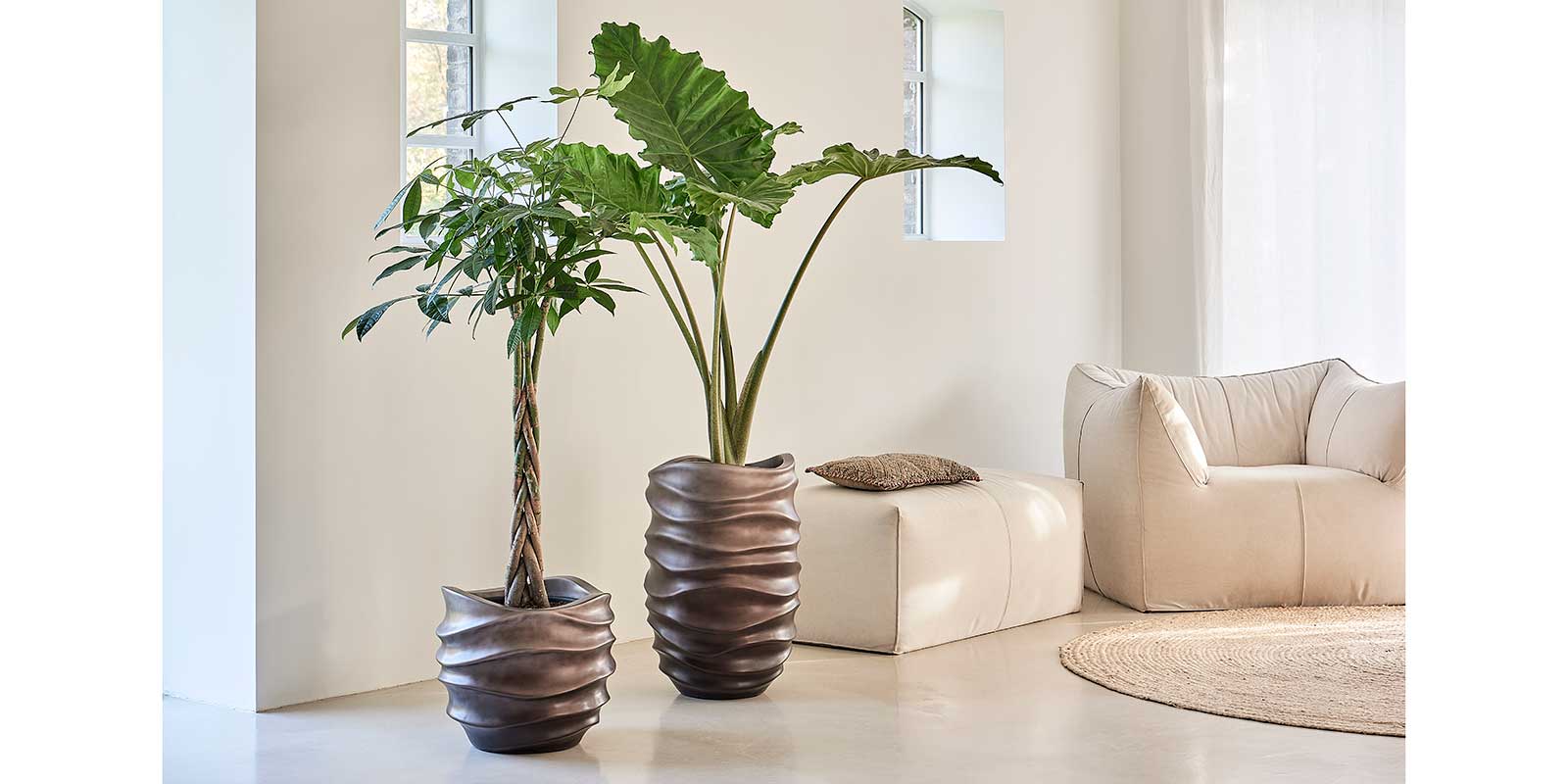 Gradient Lee Couple Matt Coffee Planters