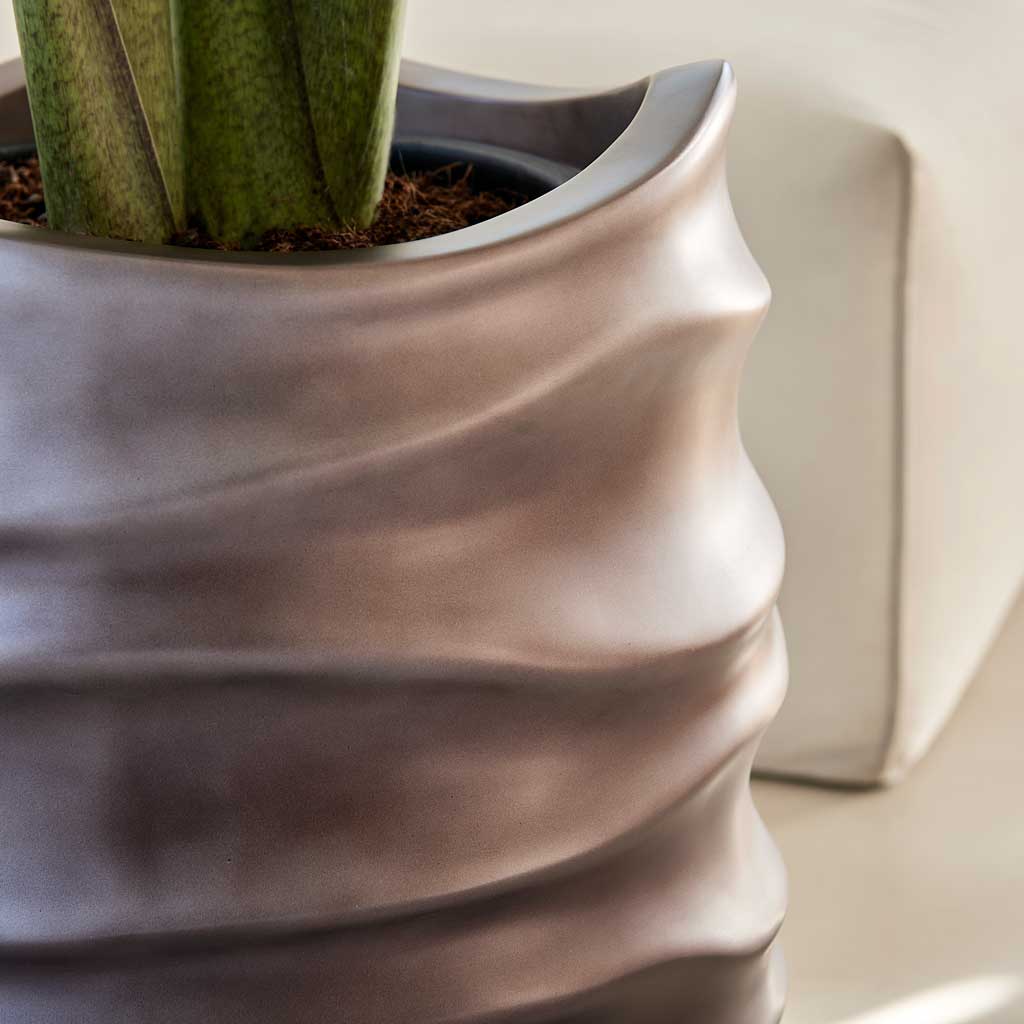 Gradient Lee Partner Planter - Matt Coffee Rim