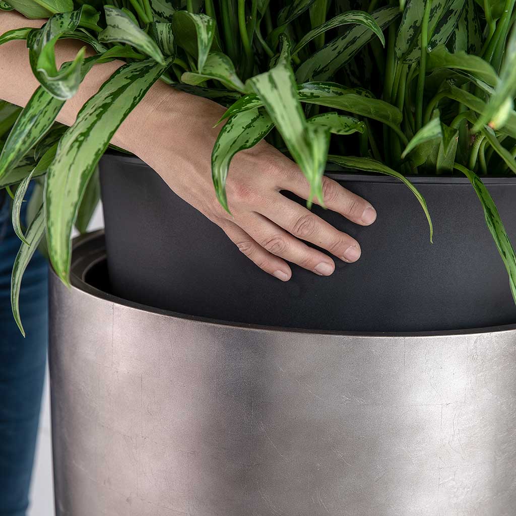 Gradient Partner Planter Matt Grey Liner