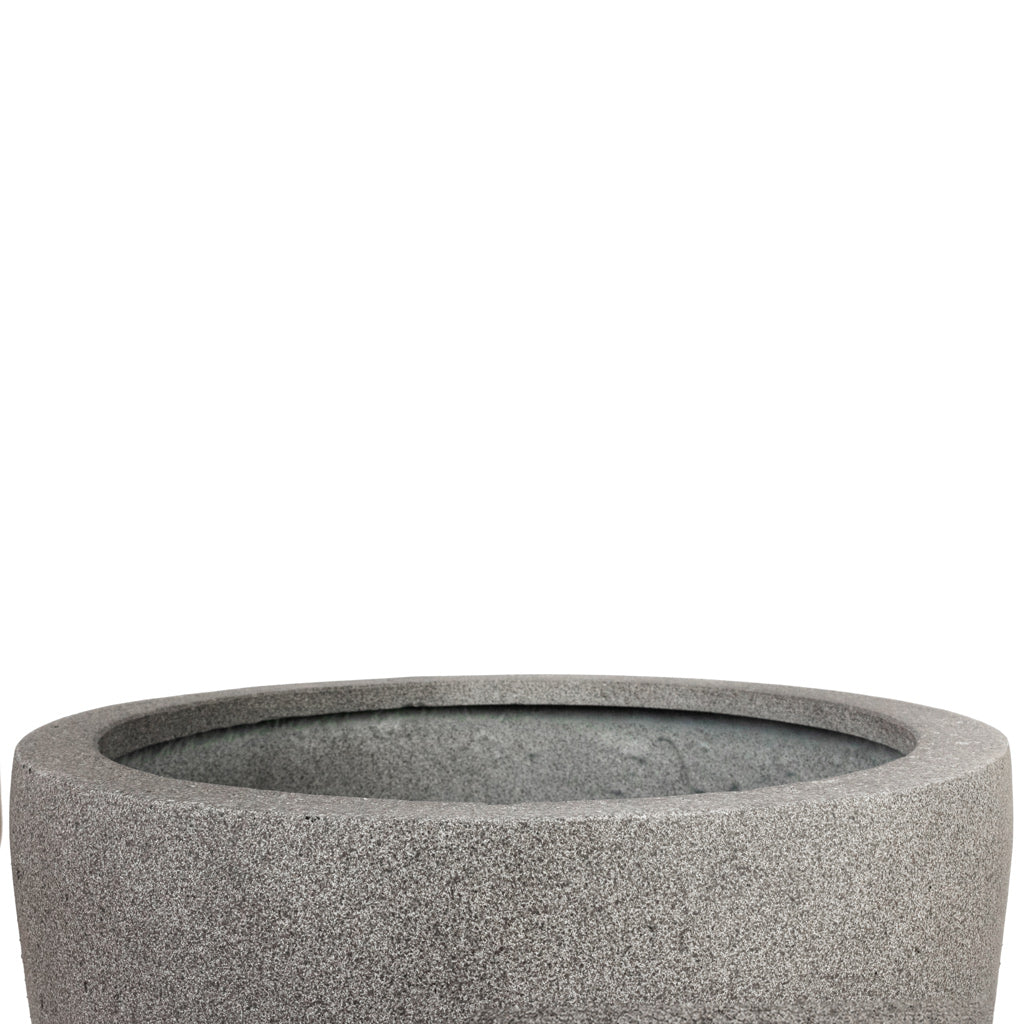 Grigio Egg Pot Planter - Natural Concrete - Opening