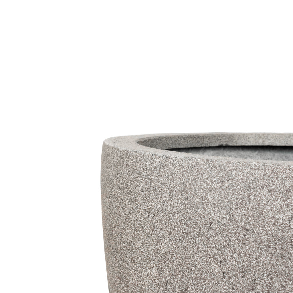 Grigio Egg Pot Planter - Natural Concrete - Rim