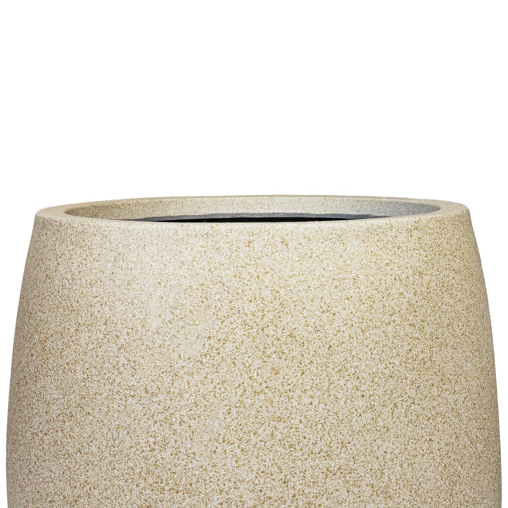 Grigio Modern Planter Antique White Concrete Close Up 