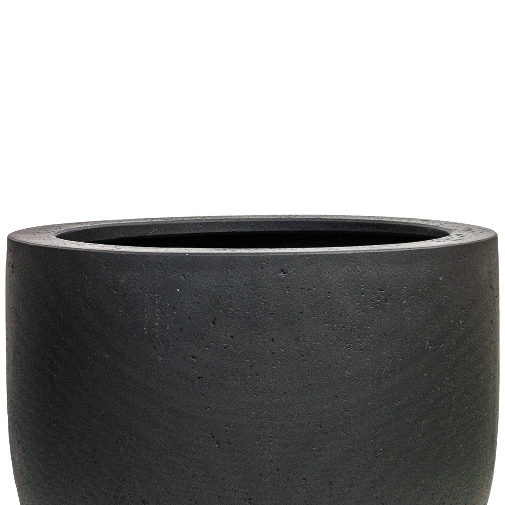 Grigio New Egg Pot Planter - Anthracite Concrete Opening