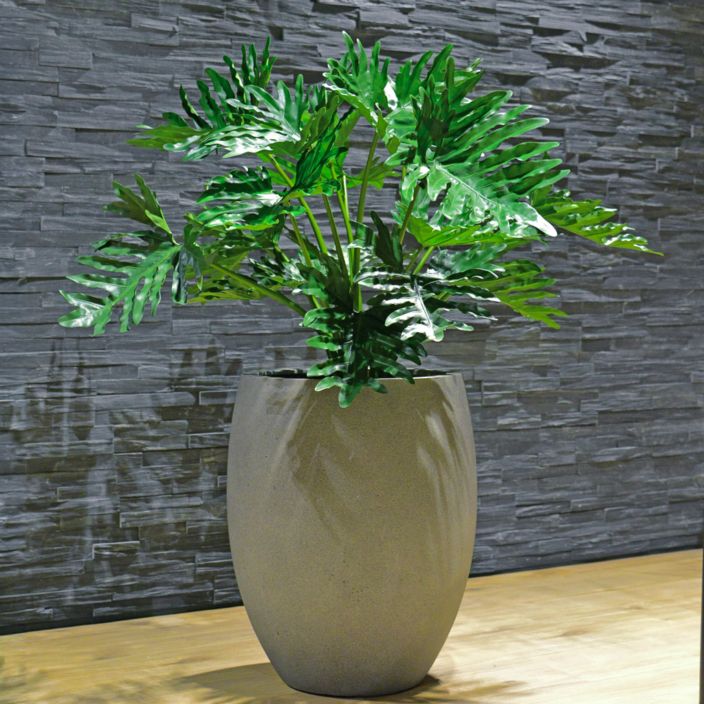 Grigio Tall Balloon Planter - Natural Concrete