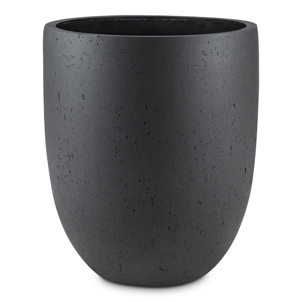 Grigio Tall Egg Pot Planter - Anthracite Concrete