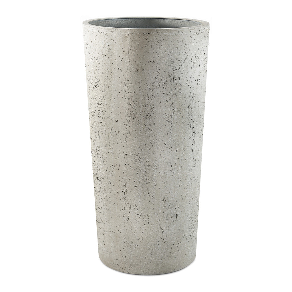 tall plant pots uk Grigio Tall Partner Planter - Antique White Concrete Plant Pot | Hortology