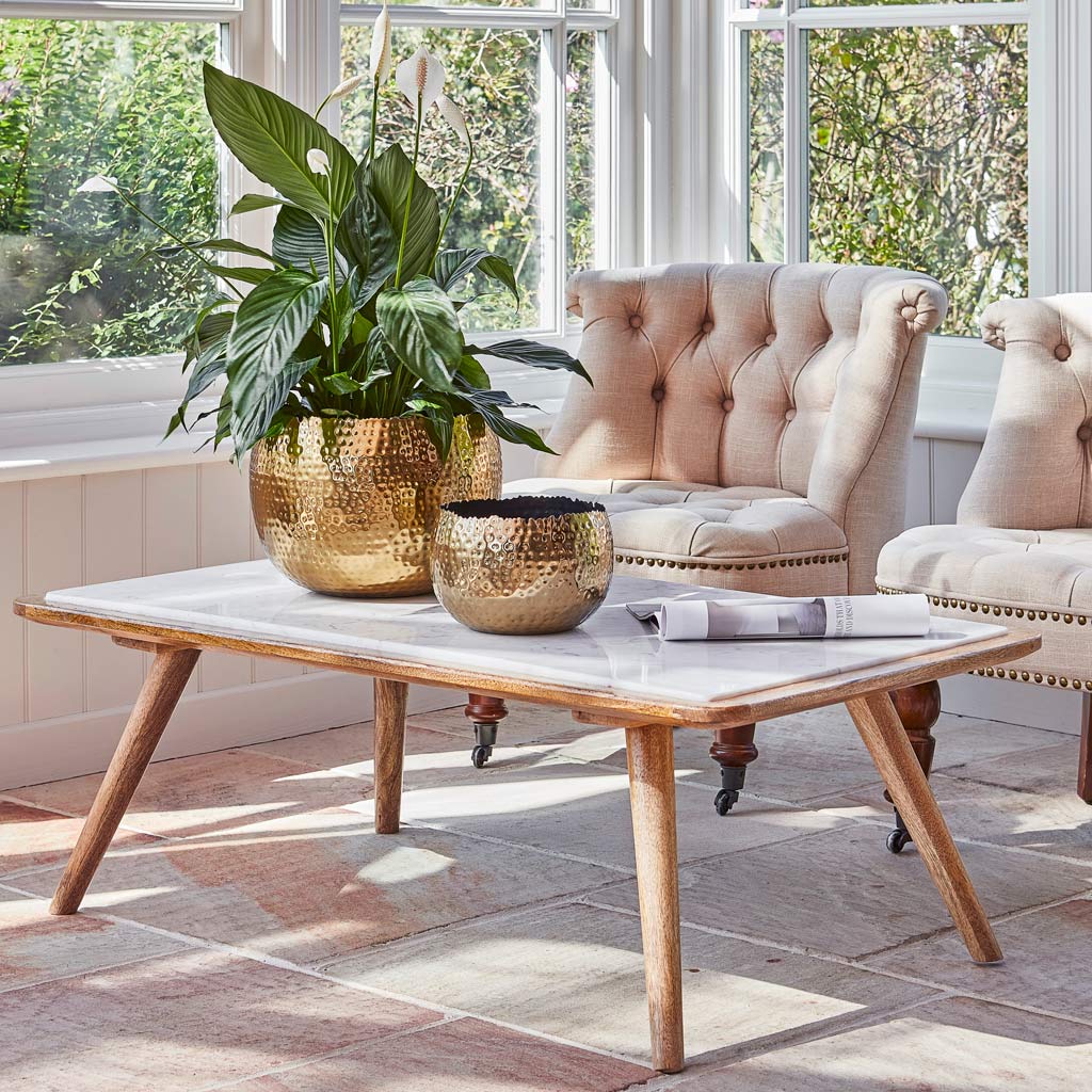 Hammered Bowl - Gold with Black