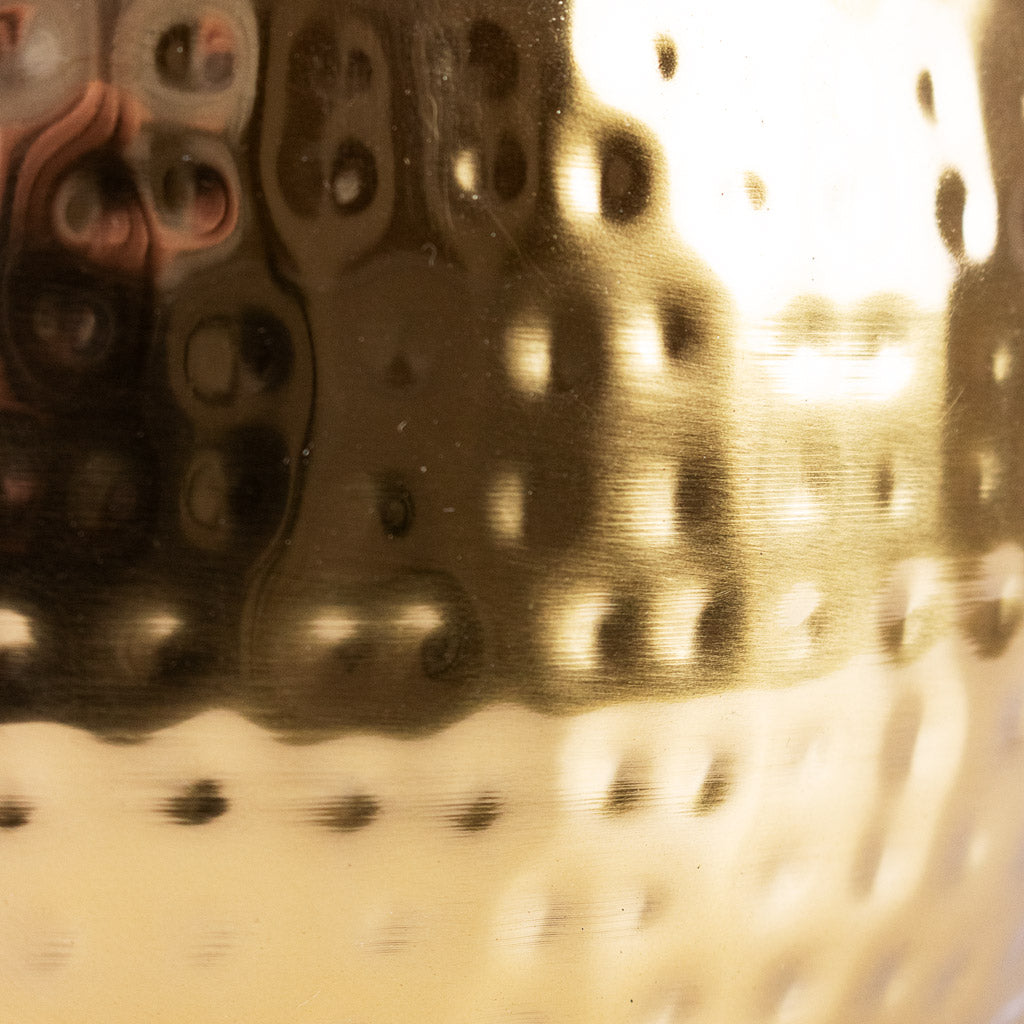 Hammered Houseplant Bowl - Gold with Black 30cm