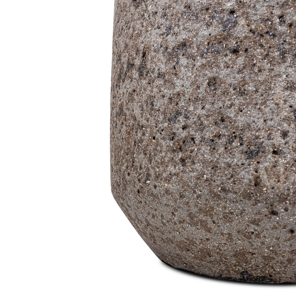 Harith Cement & Stone Plant Pot - Granite Grey - Base