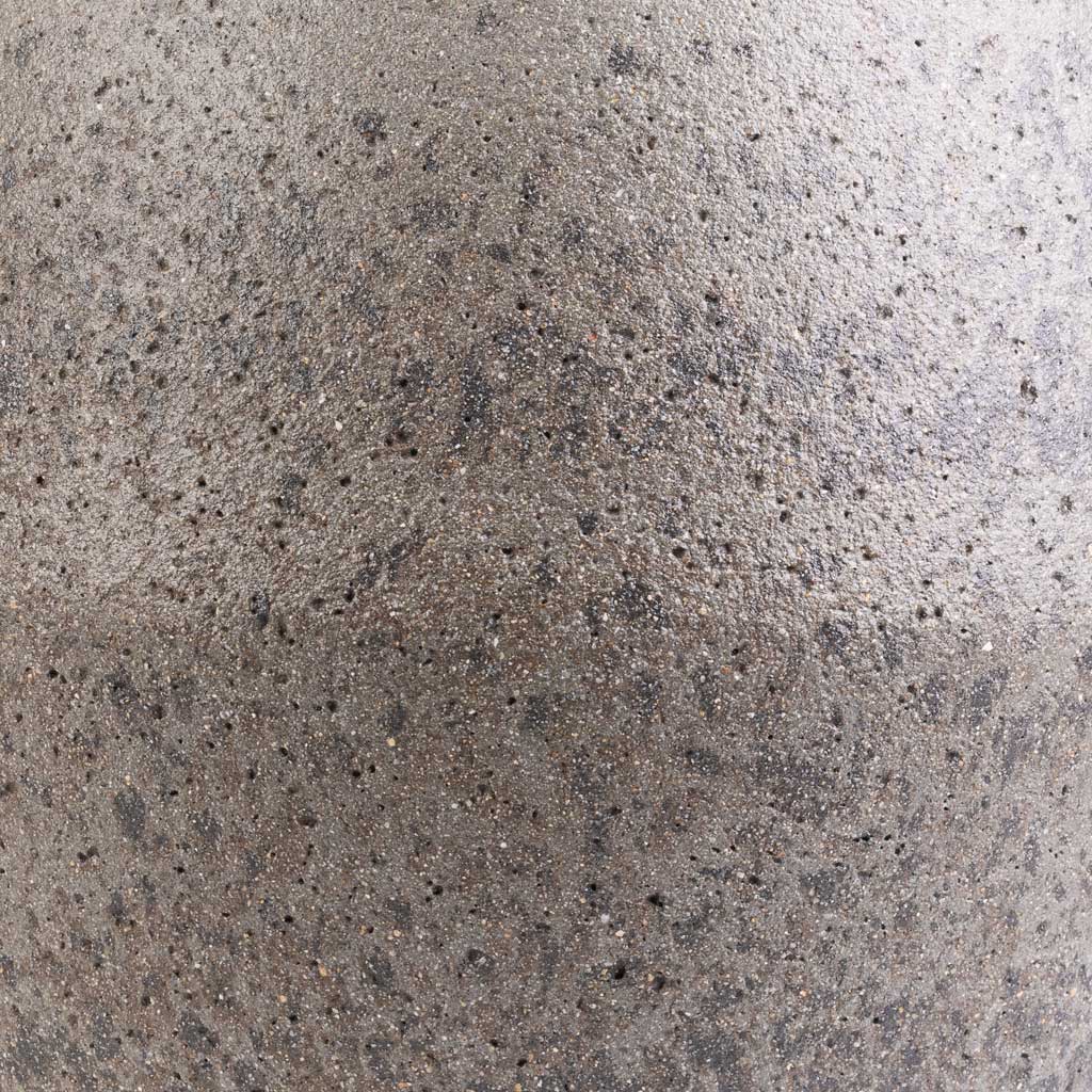 Harley Low Cement & Stone Plant Pot - Granite Grey