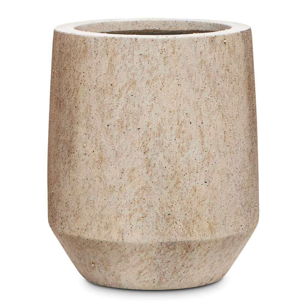 travertine plant pots Harith High Mineral Planter - Travertine | Hortology