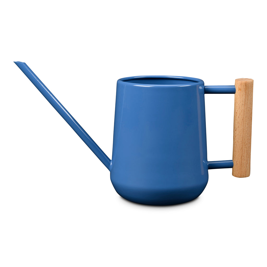 Indoor Watering Can 0.7L Cotswold Blue with Beech Handle