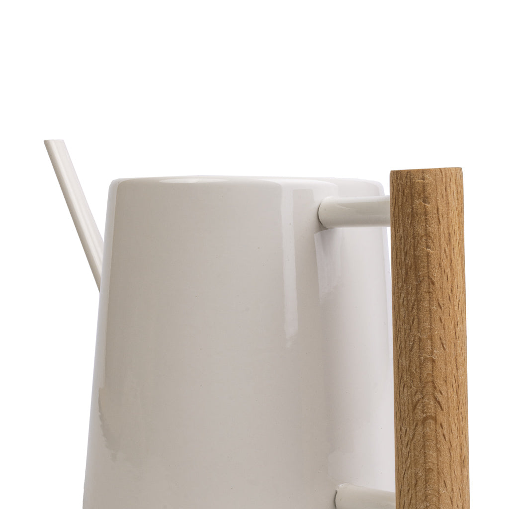 Indoor Watering Can 0.7L - Stone with Beech Handle - Handle