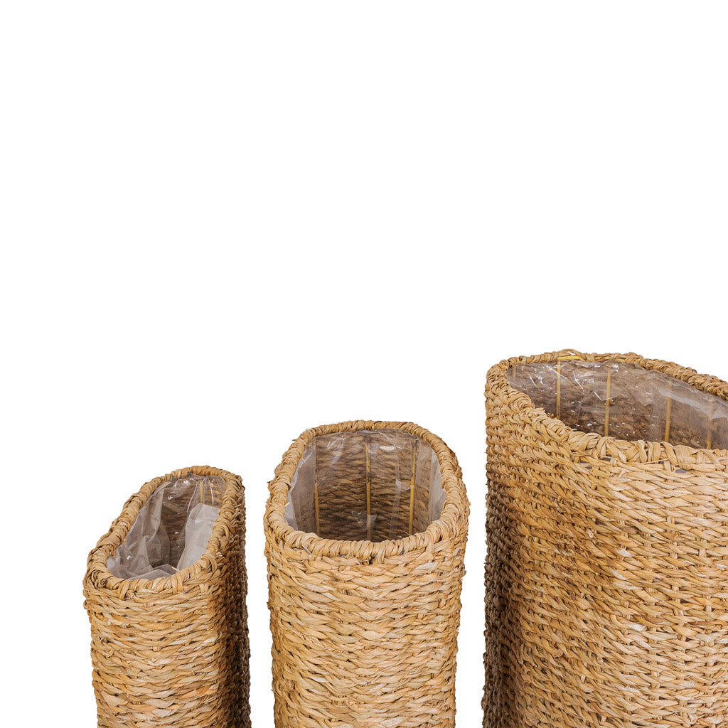 Isaac Plant Baskets - Set of 3 - Oval - Natural