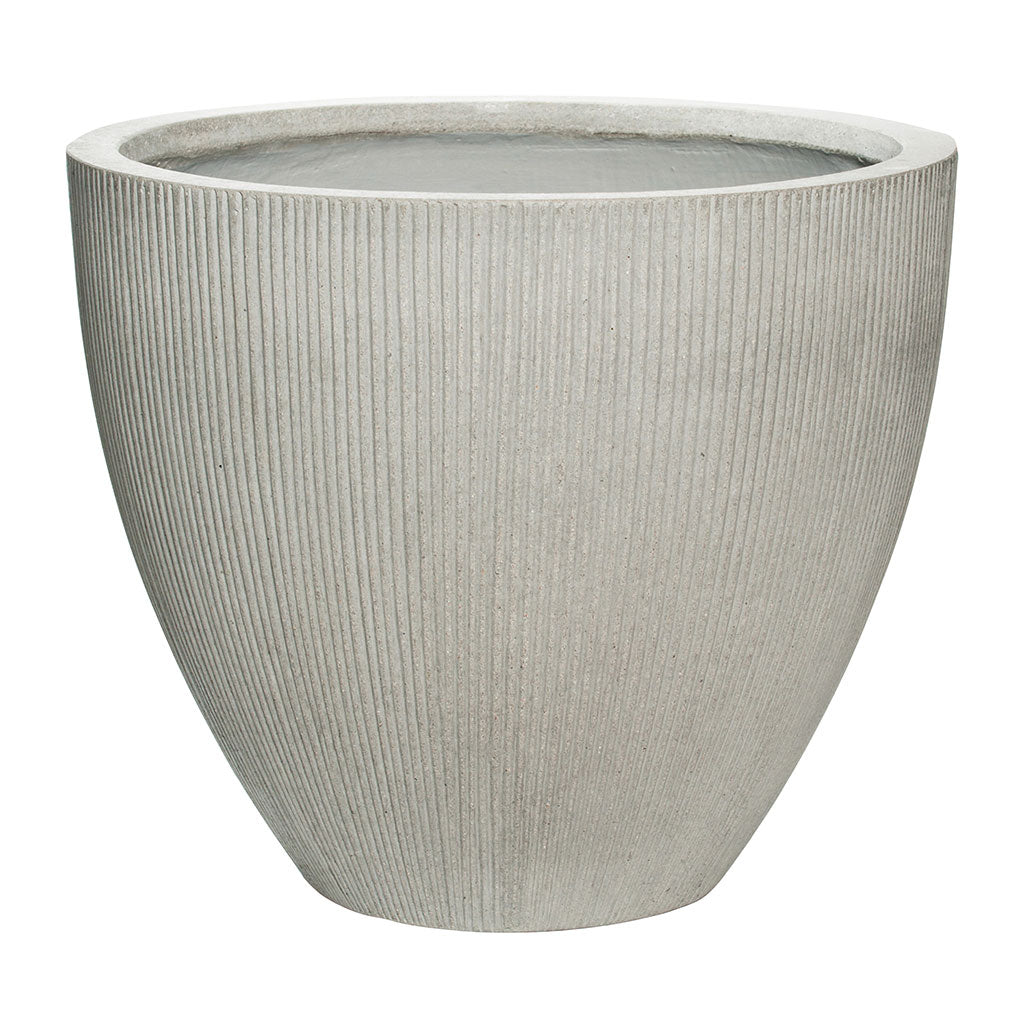 Jesslyn Plant Pot - Ridged Cement XL