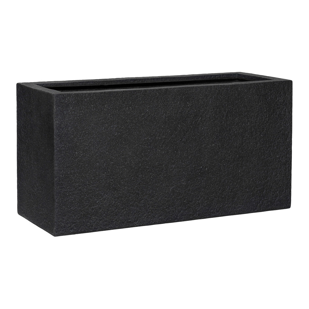 Jort Granite Trough Planter - Midnight Black