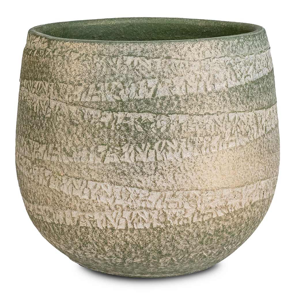 Joyce Pot Shiny Olive 15x13cm