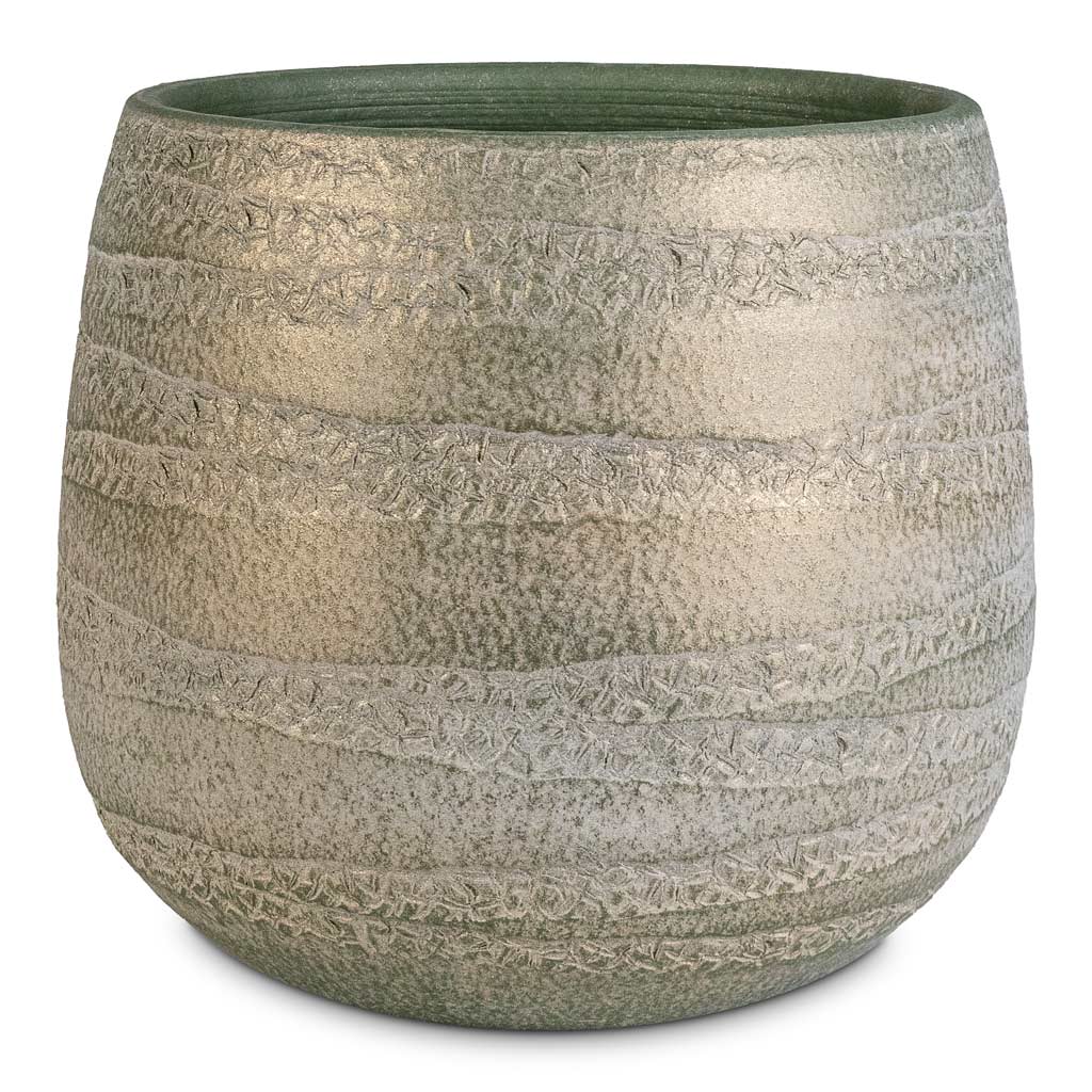 Joyce Pot Shiny Olive 22x20cm