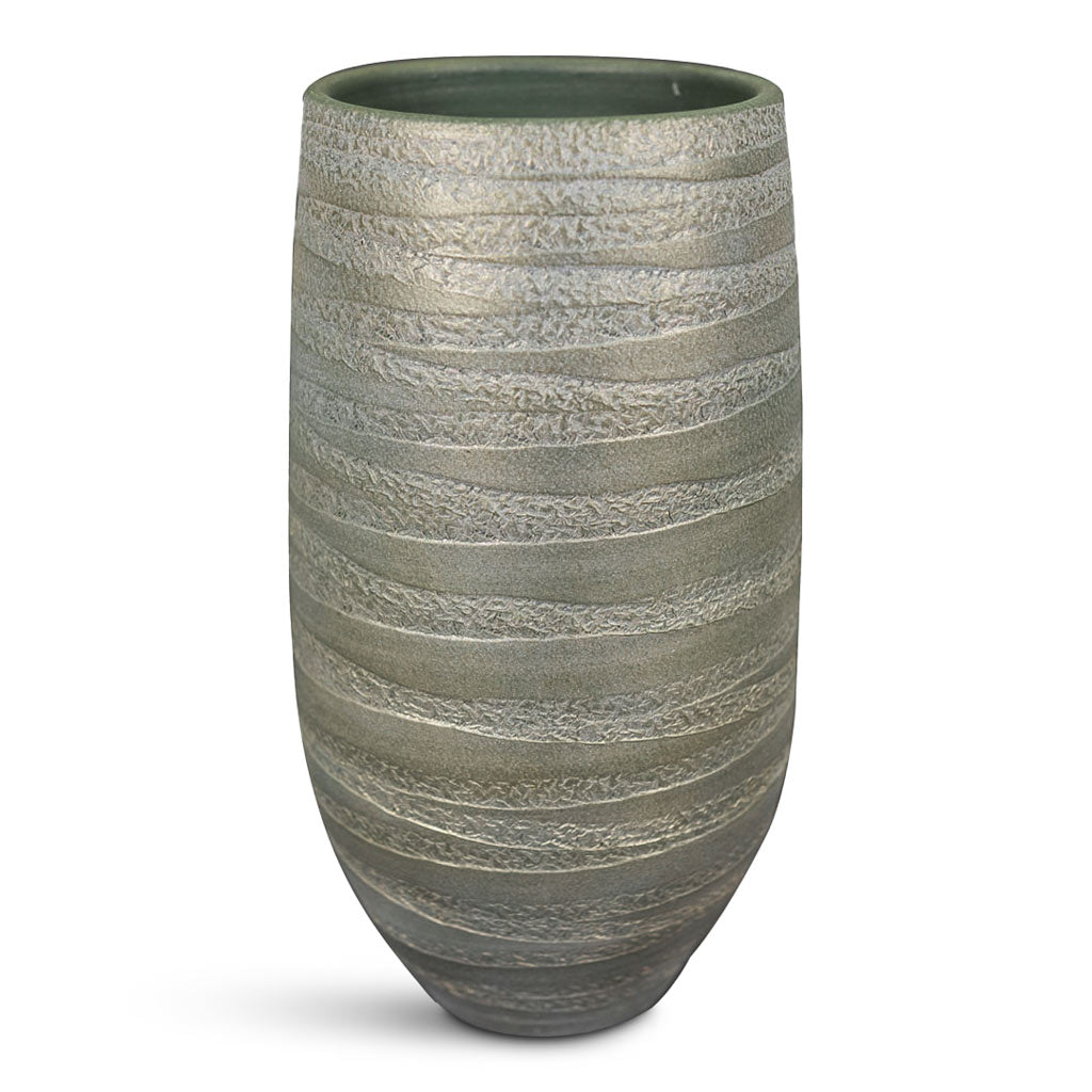 Joyce Vase Shiny Olive - 31x68cm