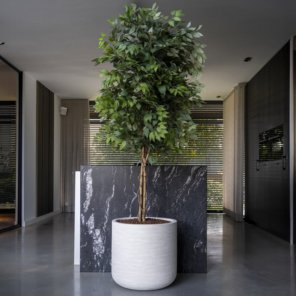 Jumbo Charlie Planter Ivory Washed