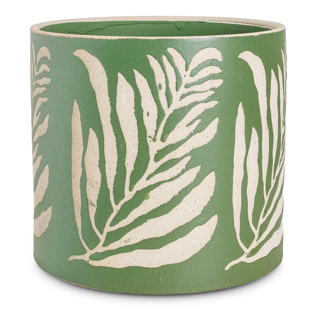Leaf Pot Green - 18x16cm