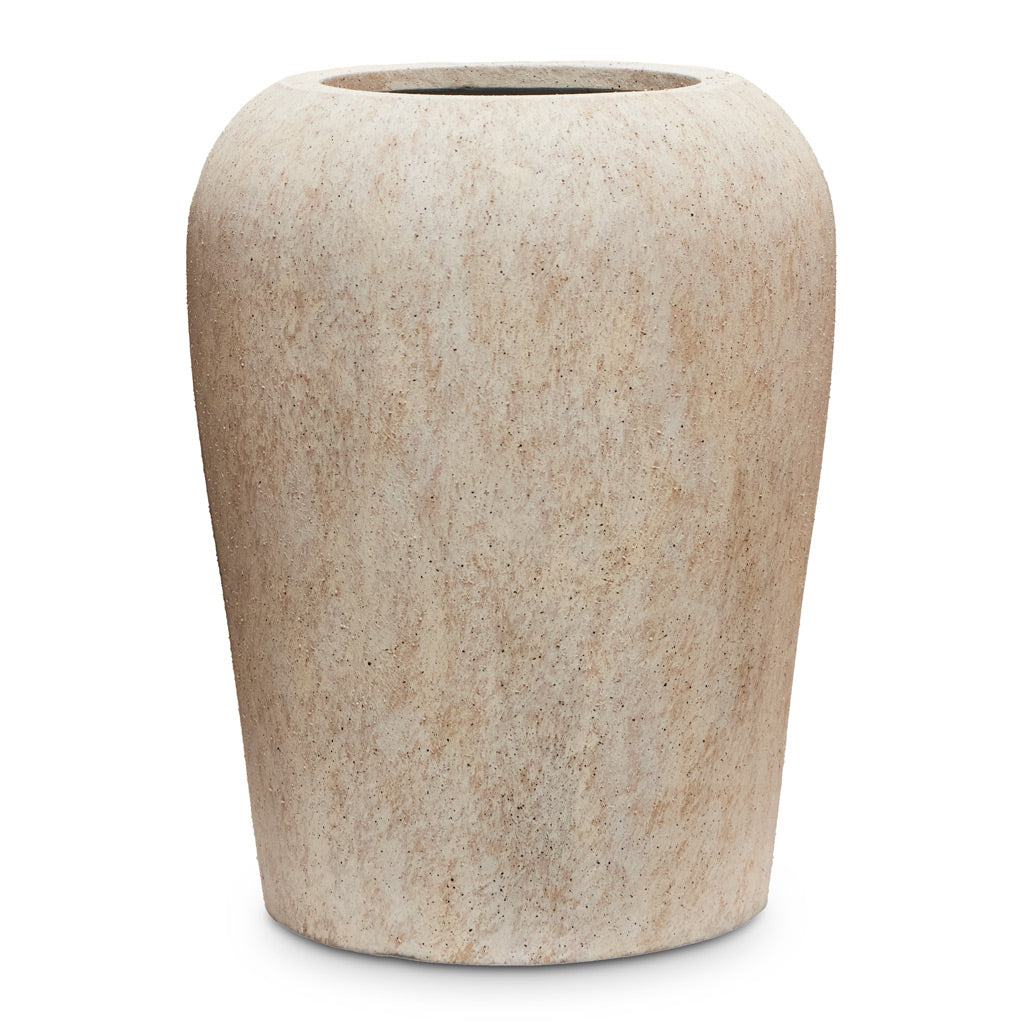 Lena Mineral Planter - Travertine