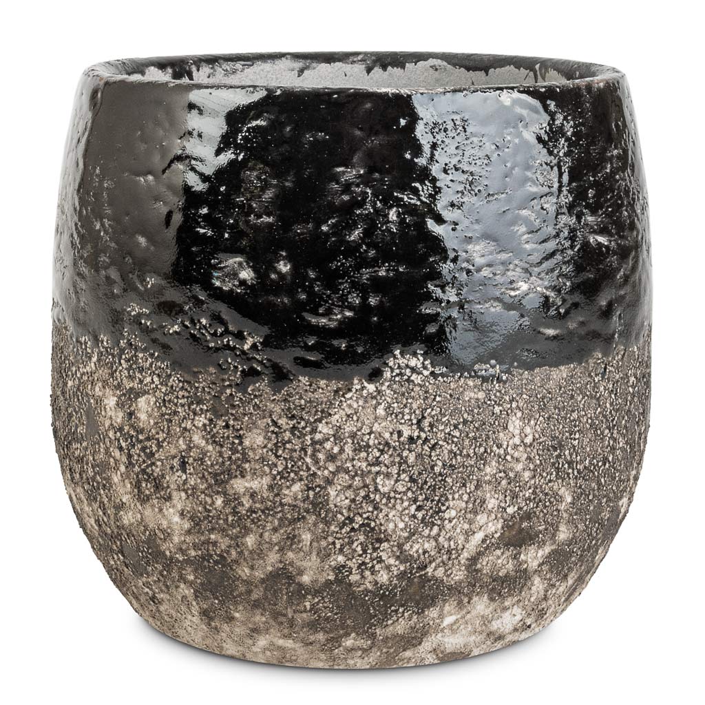 Lindy Plant Pot - Black - 16 x 13cm