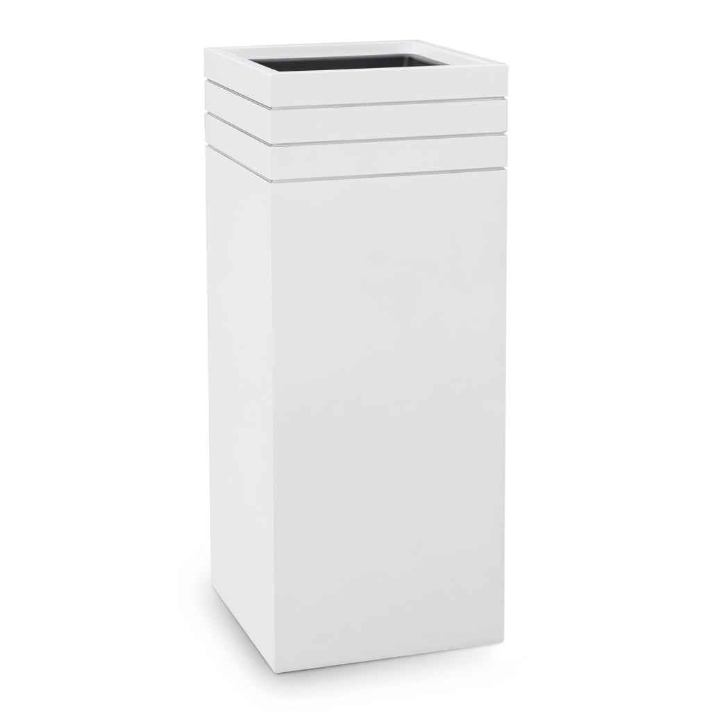 Line-Up Tall Square Planter - Matt White