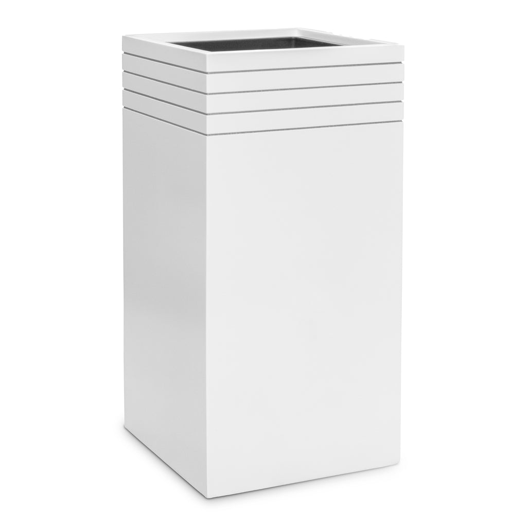 Line-Up Tall Square Planter - Matt White Large