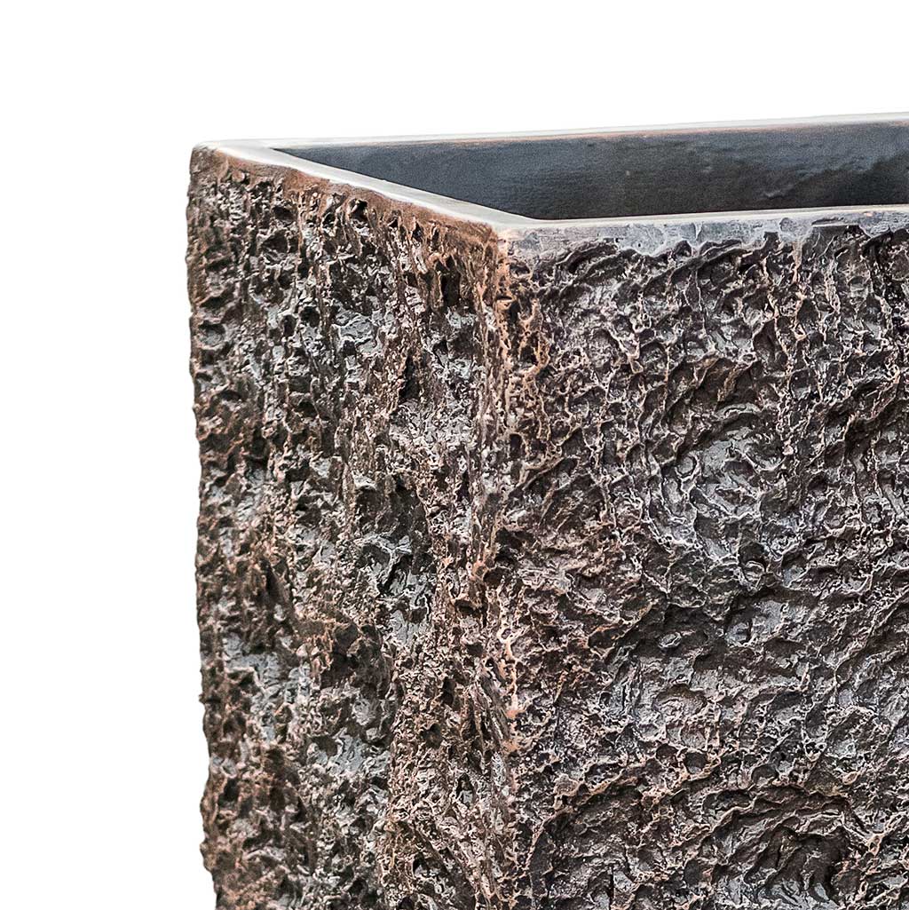 Luxe Lite Moon Planters Bronze Textures