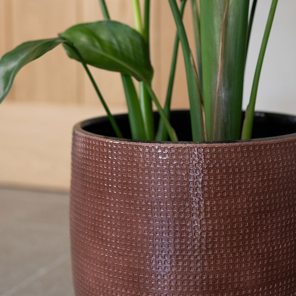 Lykke Plant Pot - Chestnut Blush - Close Up