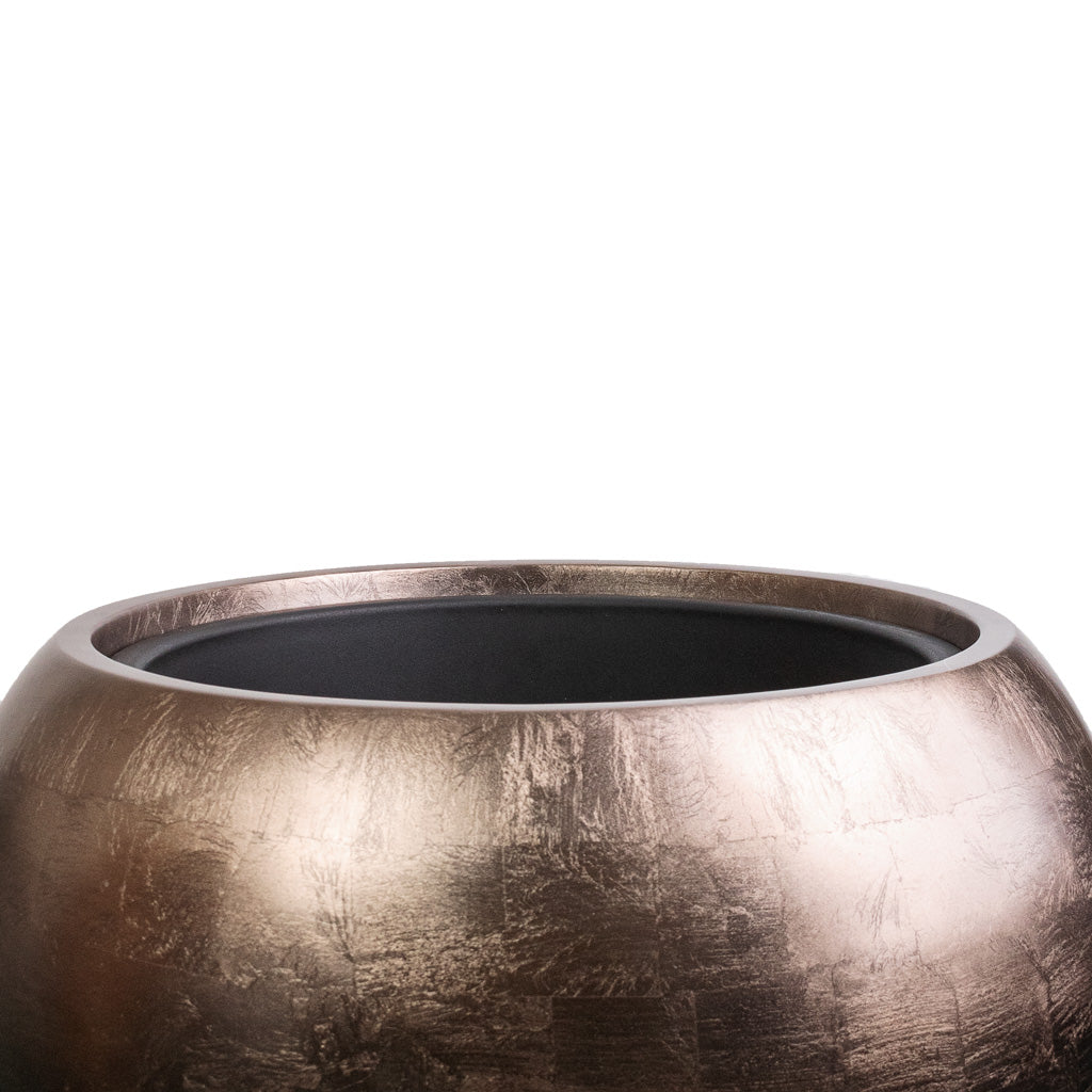 Metallic Globe Plant Pot - Matt Coffee - Quality Planters | Hortology ...