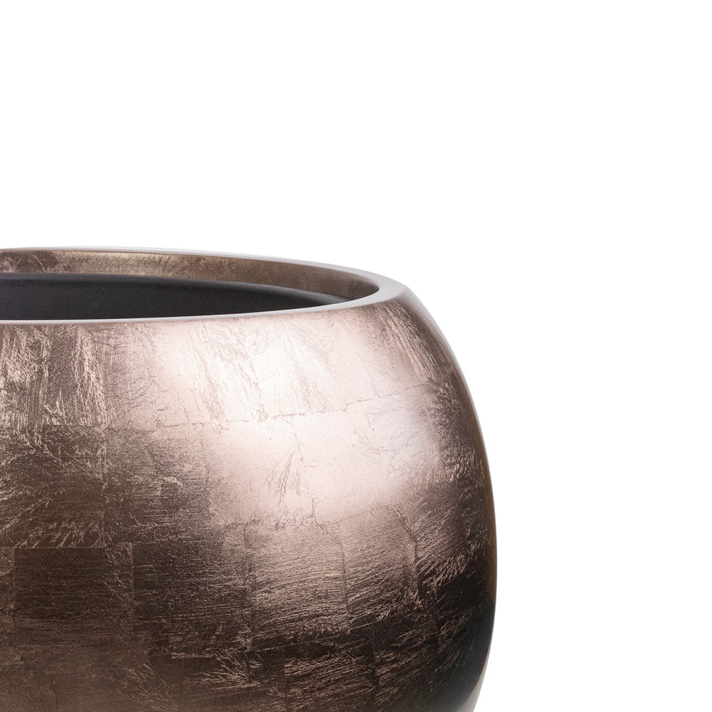 Metallic Globe Plant Pot - Matt Coffee - Quality Planters | Hortology ...