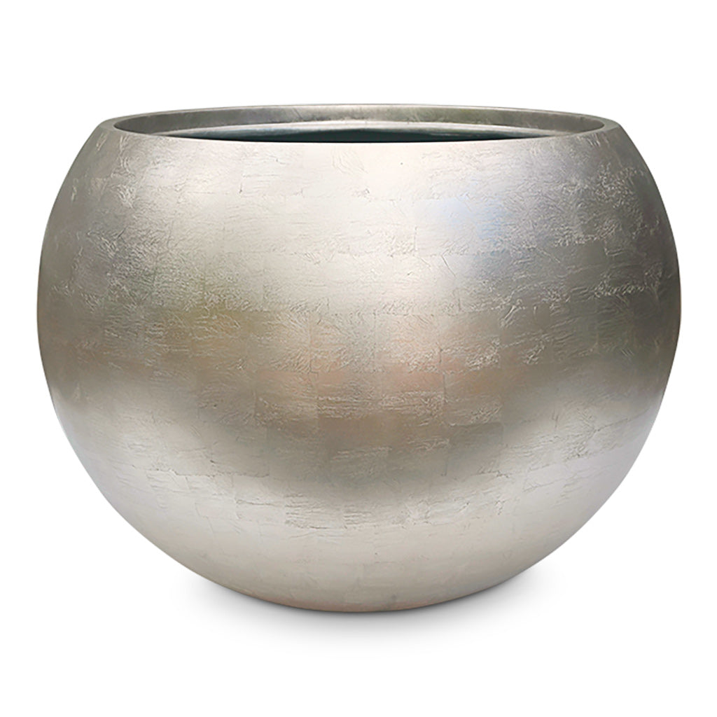 champagne plant pot Metallic Globe Plant Pot - Light Champagne
