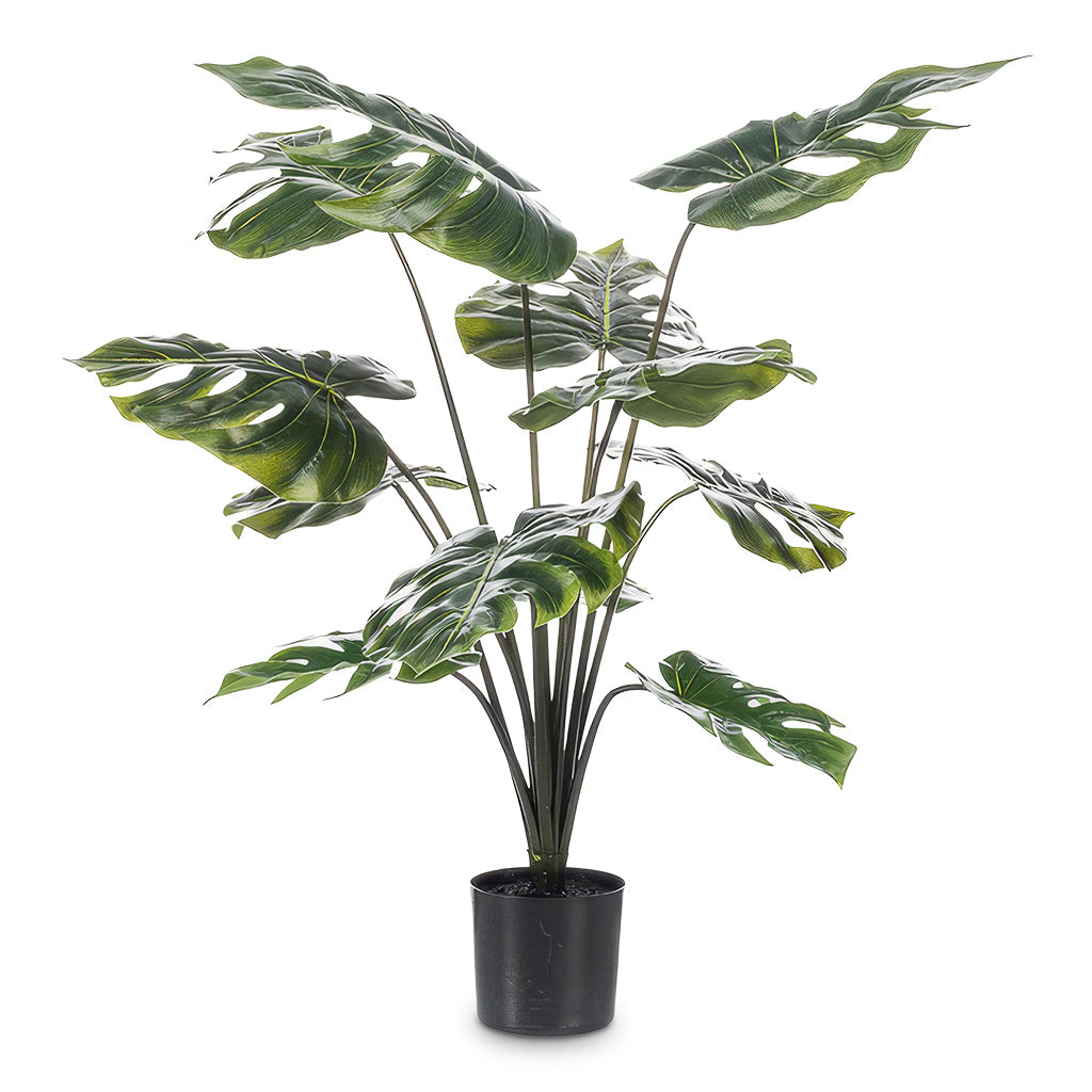 Monstera Swiss Cheese Plant Potted 80cm Artificial