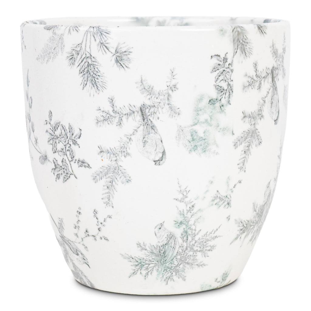 Monza Pot Vintage Bird 13x12cm