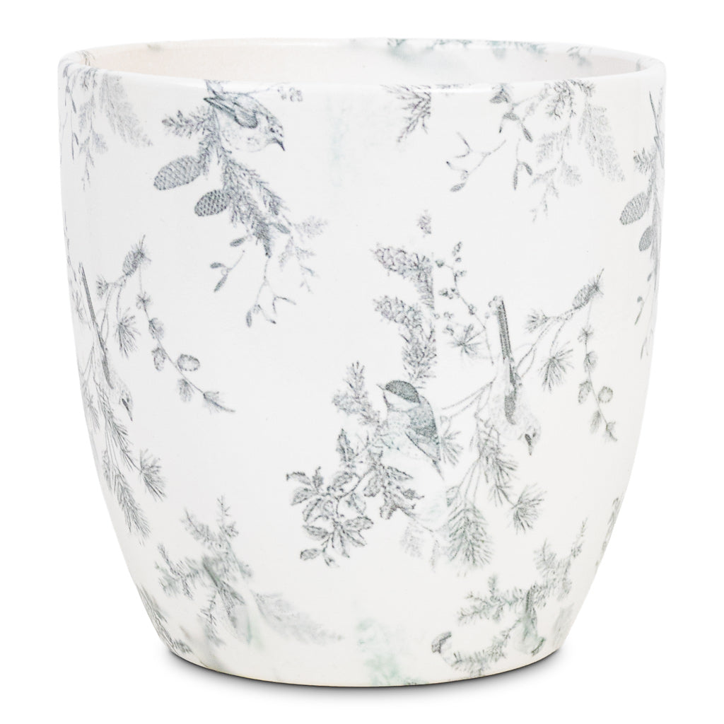 Monza Pot Vintage Bird 15x14cm