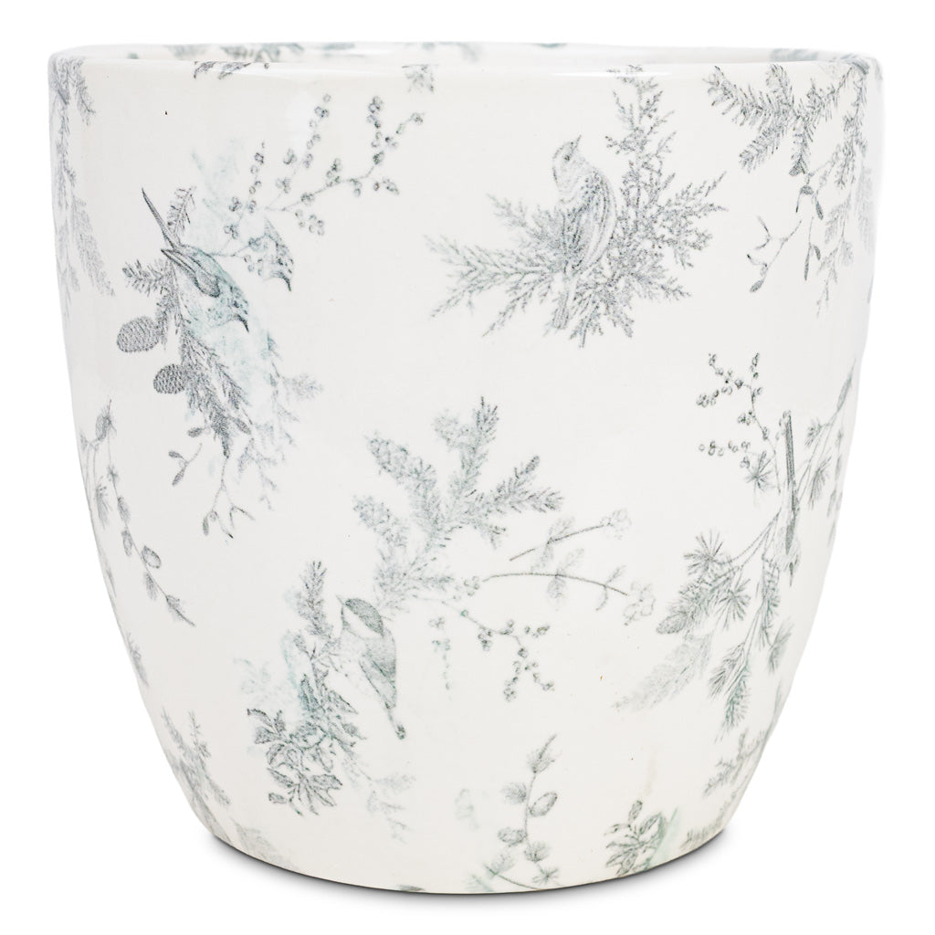 Monza Pot Vintage Bird 17x17cm
