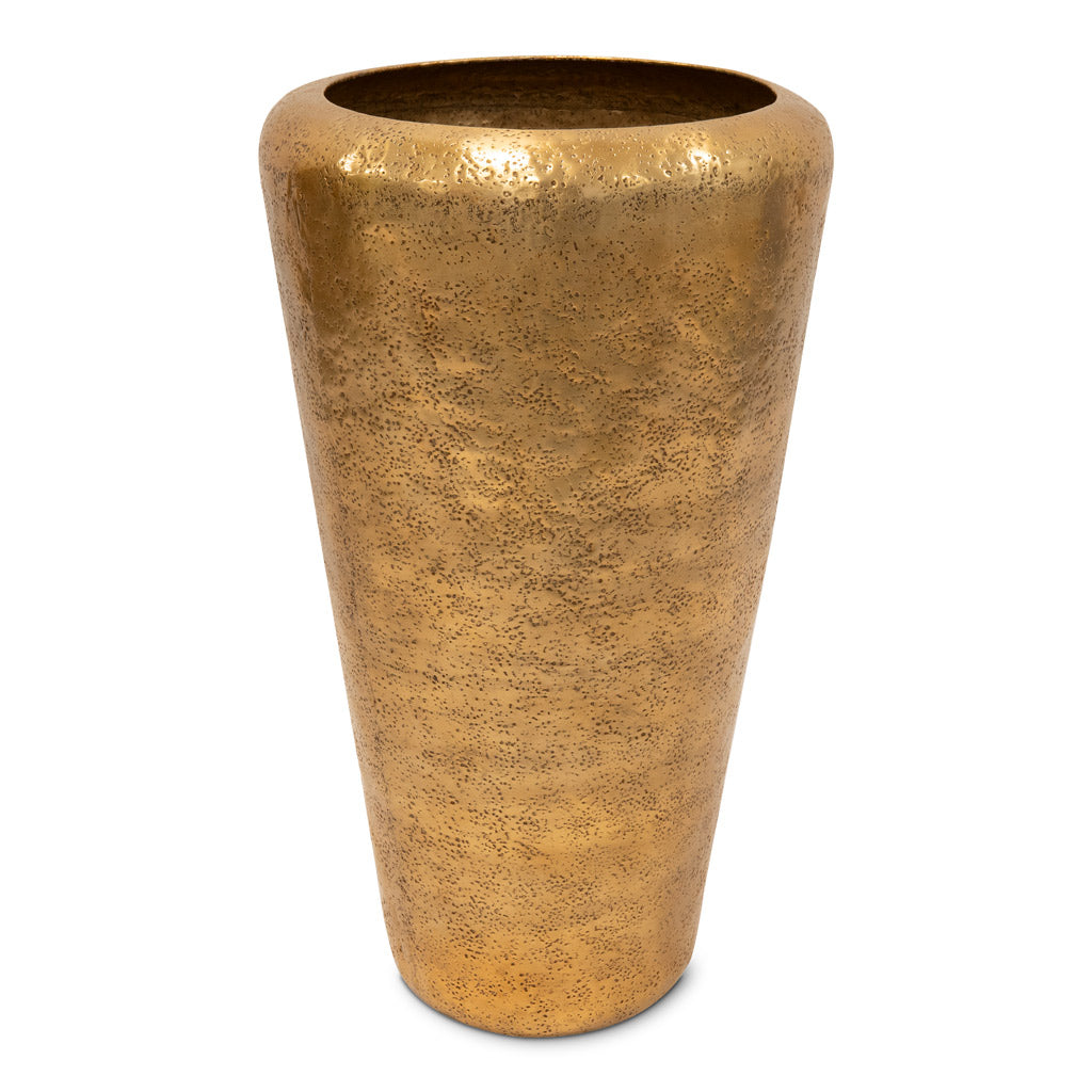 Naya Tall Metal Planter Gold Plant Pot