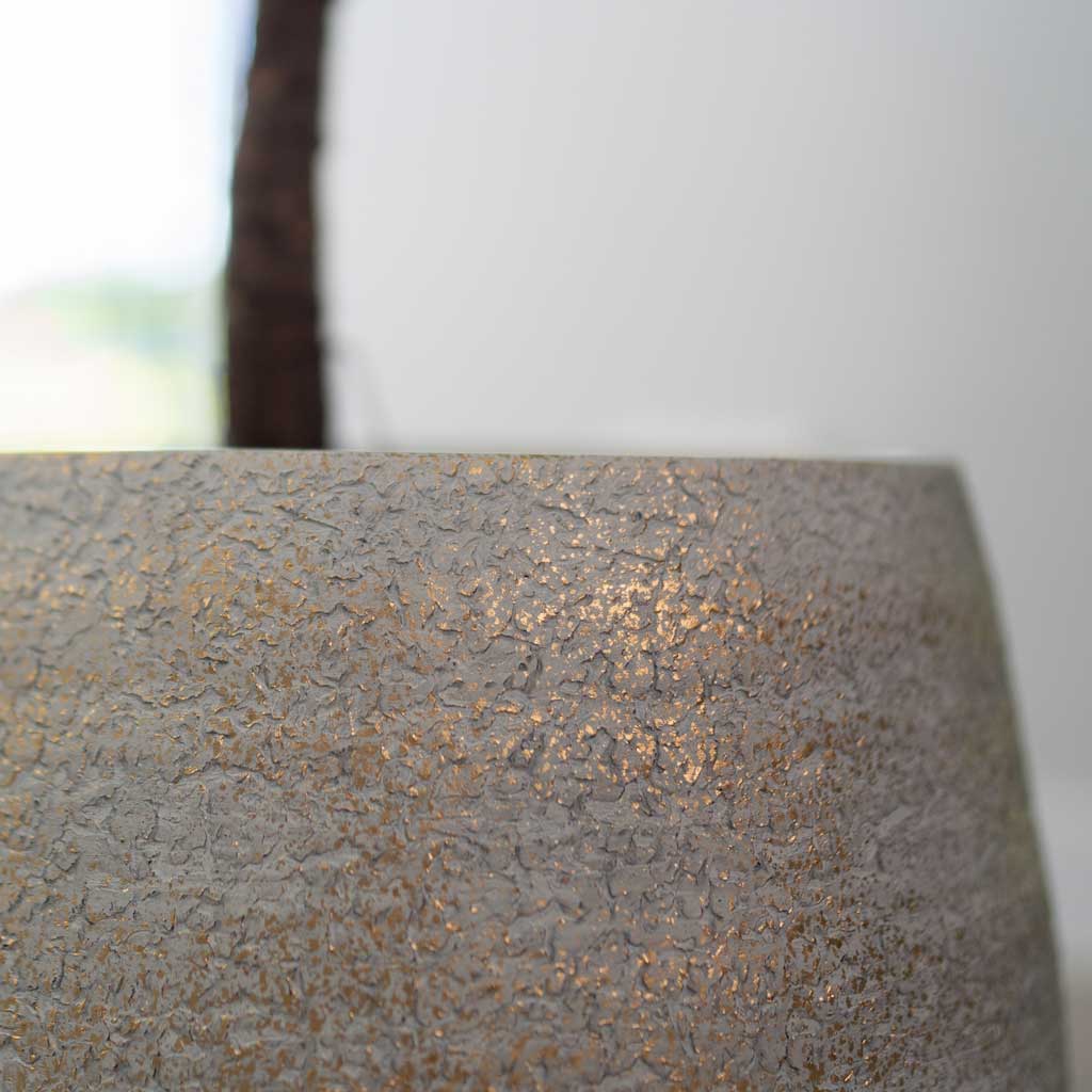 Noor Plant Pot - Metallic Grey